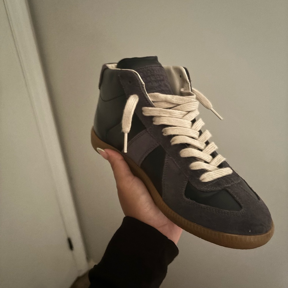 Maison Martin Margiela Black and Gray High-Top Sneakers